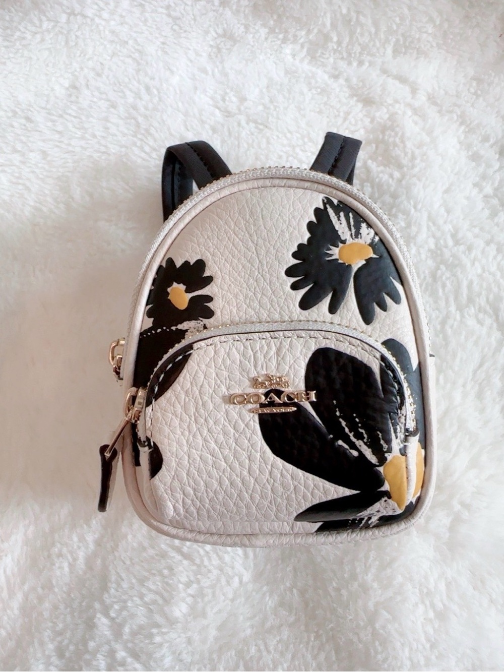NWT COACH Mini Backpack Coin Case Bag Charm Floral Print CZ605 - Picture 2 of 8